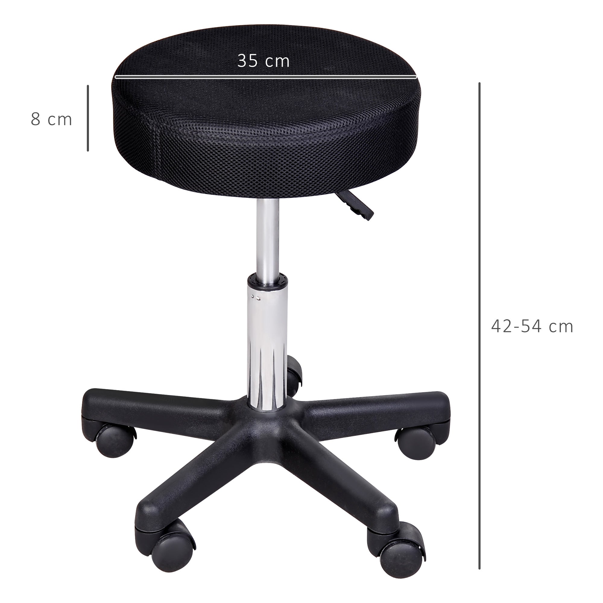 Lot de 2 tabourets de massage à roulettes reglable en hauteur pivotant avec trois couleurs de housse de protection