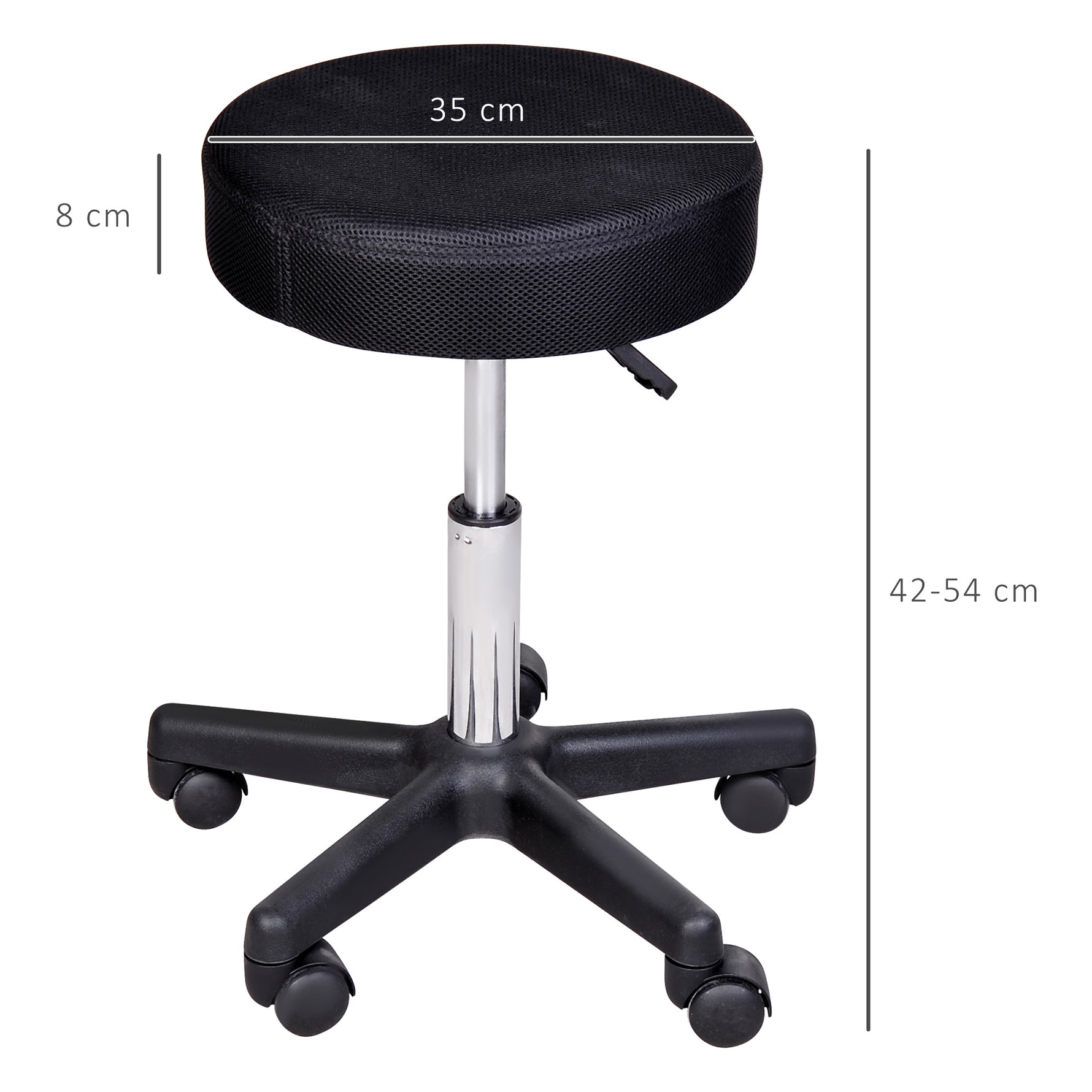 Lot de 2 tabourets de massage à roulettes reglable en hauteur pivotant avec trois couleurs de housse de protection