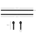 244 CM quincaillerie de porte coulissante sans perçage kit de rail pour porte de grange simple en acier noir