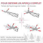 Sapin de Noël Artificiel 210 cm Arbre de Noël Slim avec support en acier pliable, 687 branches épines Vert