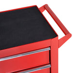 Chariot à outils sur roulettes pour atelier avec 5 tiroirs verrouillable 2 clés acier 69 x 33 x 75 cm rouge