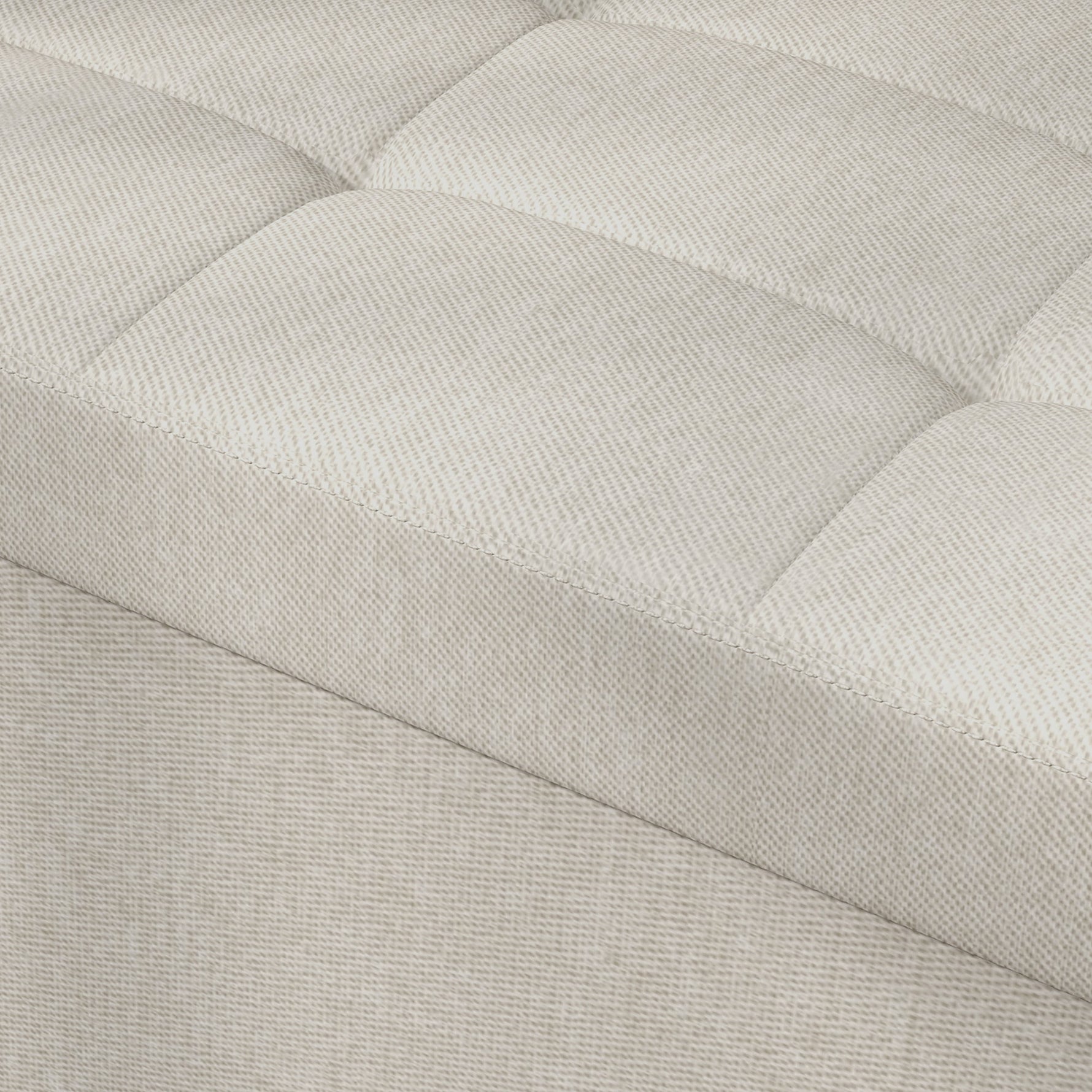 Banc de rangement pouf de rangement pliable bout de lit repose-pieds avec couvercle capitonnée 76L x 38l x 38H cm crème