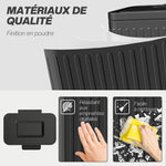 Poubelle à double compartiment 2 x 20L, poubelle de cuisine à pédale, seaux intérieurs amovibles, 45,5x36,5x51cm, noir