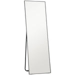 Grand miroir pleine longueur rectangulaire, 50 x 160 cm, miroir sur pied, mural ou pocé contre mur, noir