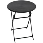 Table basse extérieure pour 2 personnes, table de jardin ronde avec structure en acier, Ø 60 x 73H cm, gris foncé