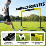 But de football Pop-up Portable et Pliable avec 4 Piquets de Sol et Sac de Transport, Sans Montage, 150x110x110cm, Jaune
