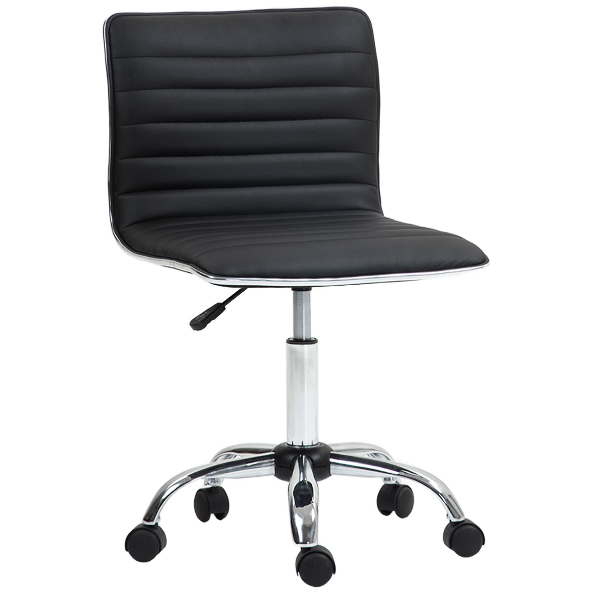 Chaise bureau fauteuil de bureau à roulettes pivotante hauteur réglable siège rembourrée 48 x 52 x 78-90 cm noir