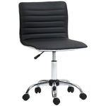 Chaise bureau fauteuil de bureau à roulettes pivotante hauteur réglable siège rembourrée 48 x 52 x 78-90 cm noir