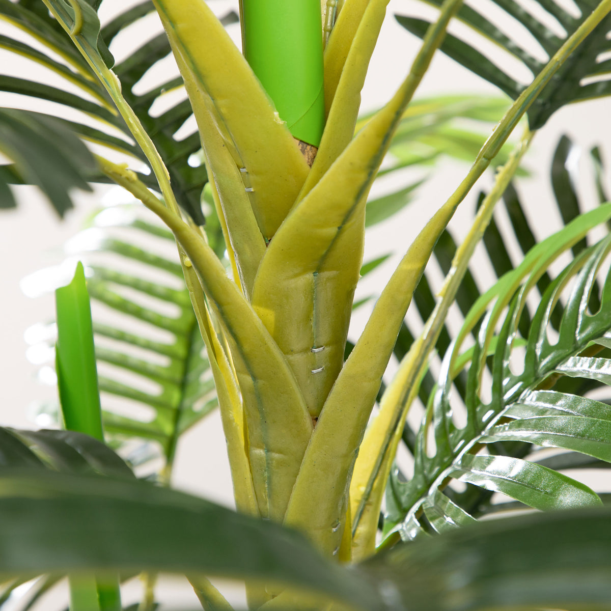 Palmier areca artificiel arbre artificiel hauteur 190 cm avec 30 grandes feuilles en plastique pot inclus