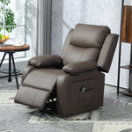 Fauteuil releveur électrique fauteuil relax électrique avec repose-pied télécommande et 2 pochettes 76x90x105cm marron