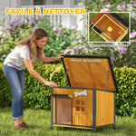 Niche pour chien extérieure résistante aux intempéries cabane pour chien avec plancher amovible