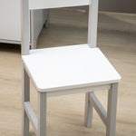 Ensemble table et chaise pour enfant avec tableau blanc - bureau pour enfant +5 ans - 90L x 45l x 85H cm Gris