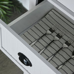 Armoire de cuisine buffet cuisine multi-rangements étagères réglables 4 portes grand tiroir 76,2 x 40,2 x 183 cm gris