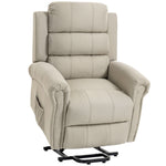 Fauteuil releveur électrique, fauteuil relax électrique avec fonction massage et chauffage, 87 x 87,5 x 108 cm, beige