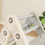 Triangolo da arrampicata 8 in 1 per bambini, arco da arrampicata, rampa bifacciale per arrampicarsi e scivolare, 279 x 80 x 69 cm, grigio