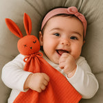 doudou lapin coton bio lapin papate fraise fille