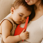 doudou plat en coton bio fraise