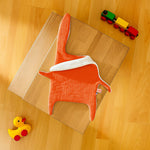 doudou plat en coton bio fraise fille gots