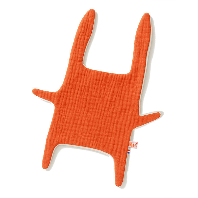 doudou plat en coton bio papate rouge