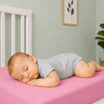 drap housse 60x120 coton bio rose