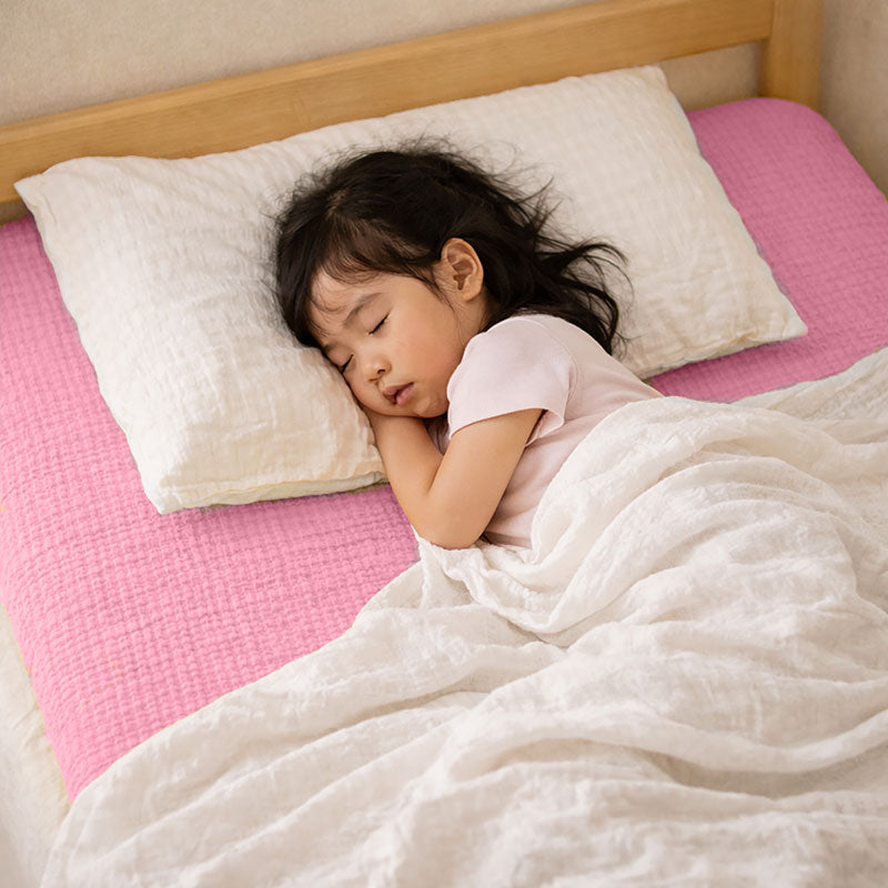 drap housse 60x120 coton bio rose gots fille