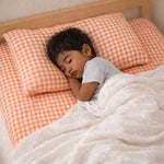 drap housse 60x120 coton bio vichy gots fille