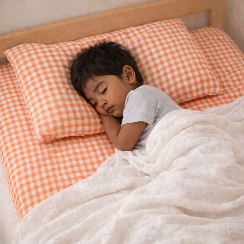 drap housse 60x120 coton bio vichy gots fille