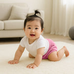 duo bloomers gaze coton bio fraise rose enfant fille