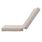 Lot de 2 coussins d'extérieur pour fauteuil chaise à dossier avec attaches rembourrage 8 cm, dim. 112L x 51l cm, beige