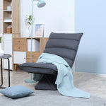 Fauteuil de sol paresseux pivotant 360° avec dossier inclinable design capitonné 62 x 62 x 95 cm gris foncé