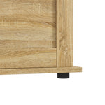 Coffre de Rangement, Banc de Rangement avec Couvercle Rabattable et Charnières de Sécurité, 80 x 40 x 45 cm, Naturel