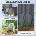 Mini serre de jardin, mini pop up serre en PVC transparent, pour intérieur ou extérieur, pour légume, 70 x 70 x 80 cm