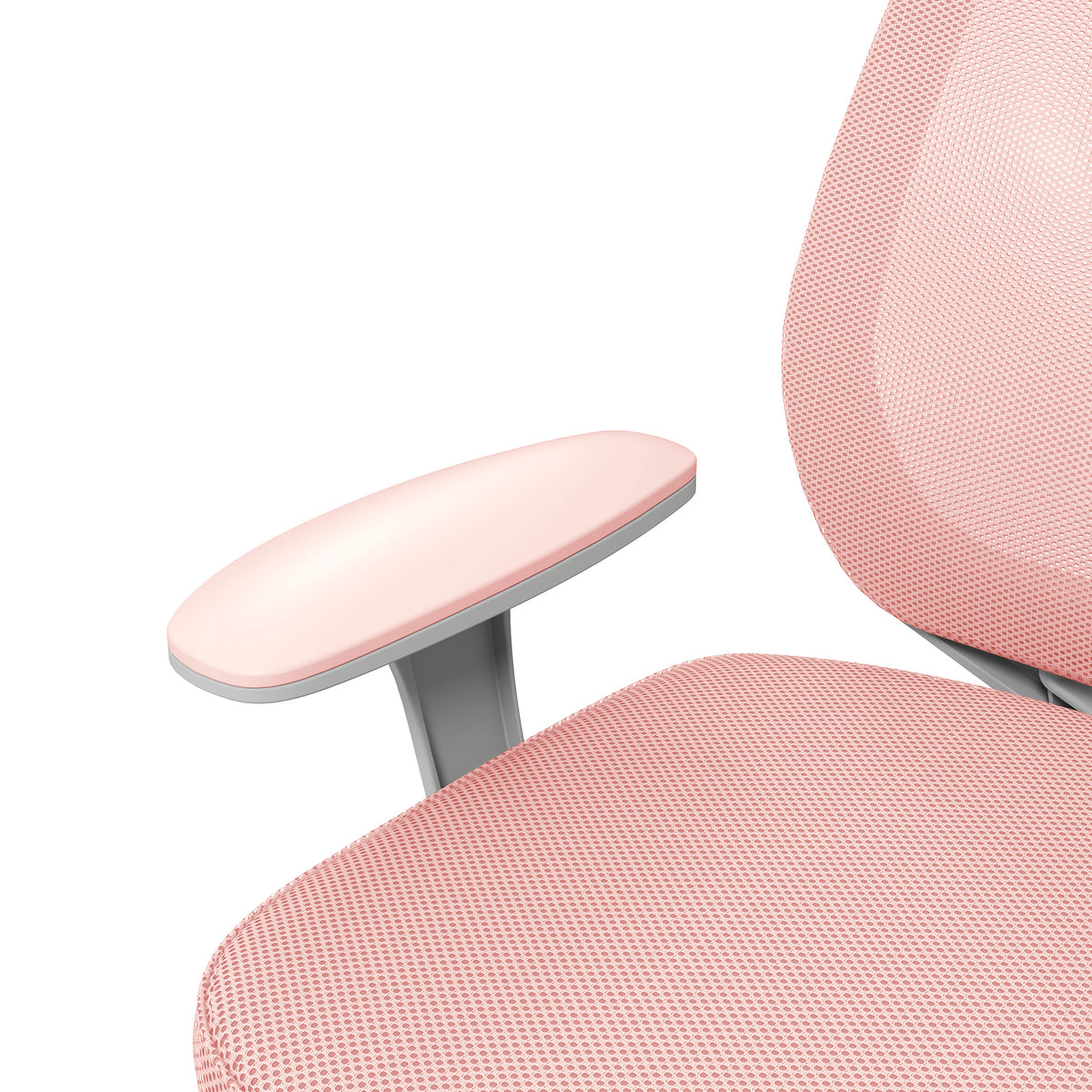 Fauteuil de bureau, chaise de bureau ergonomique en maille, hauteur réglable, 55x48x82,5-94,5cm, rose