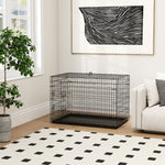 Cage caisse de transport pliante pour chien en métal noir 92 x 57 x 62,5 cm