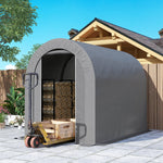 Abri de jardin tente de rangement extérieur abri de vélo garage pour vélo bâche en PE cadre en métal galvanisé gris