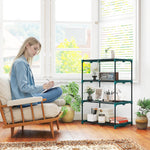 Étagère à fleurs en acier 4 niveaux intérieur et extérieur support de plantes pour jardin balcon salon 67x49x105cm vert