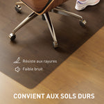 Tapis de chaise de bureau rectangulaire, antidérapants en plastique noir 120x90cm