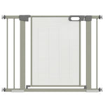 Barrière de sécurité pour animaux domestique avec fermeture automatique double verrouillage largeur 75-103 cm gris
