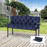Coussin Matelas Assise Dossier pour Banc de Jardin balancelle canapé 3 Places Grand Confort 150 x 98 x 8 cm Bleu