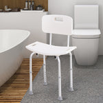 Chaise de Douche siège de Douche Ergonomique Hauteur réglable Pieds antidérapants Charge Max. 136 Kg alu HDPE Blanc