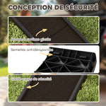 Rampe pliable pour chiens, escalier pour chien en PP avec pente douce et surface antidérapante, 155x38,5x15,5cm, noir