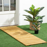Allée chemin de jardin en lattes de bois enroulable - bois massif de pin 185 x 60 cm