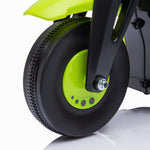 Moto électrique enfants 2-5 ans, 3 roues, 6 V, 3 km/h, avec fonction de bulles, effets lumineux et sonores, vert
