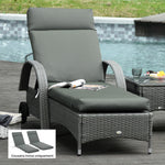 Lot de 2 Matelas pour Chaise Longue transat Bain de Soleil avec Sangles d'attache pour Jardin MATELAS