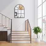 Miroir mural en métal cadre doré en forme de voûtée – 70 x 50 cm – décoration pour entrée ,chambre à coucher, salon