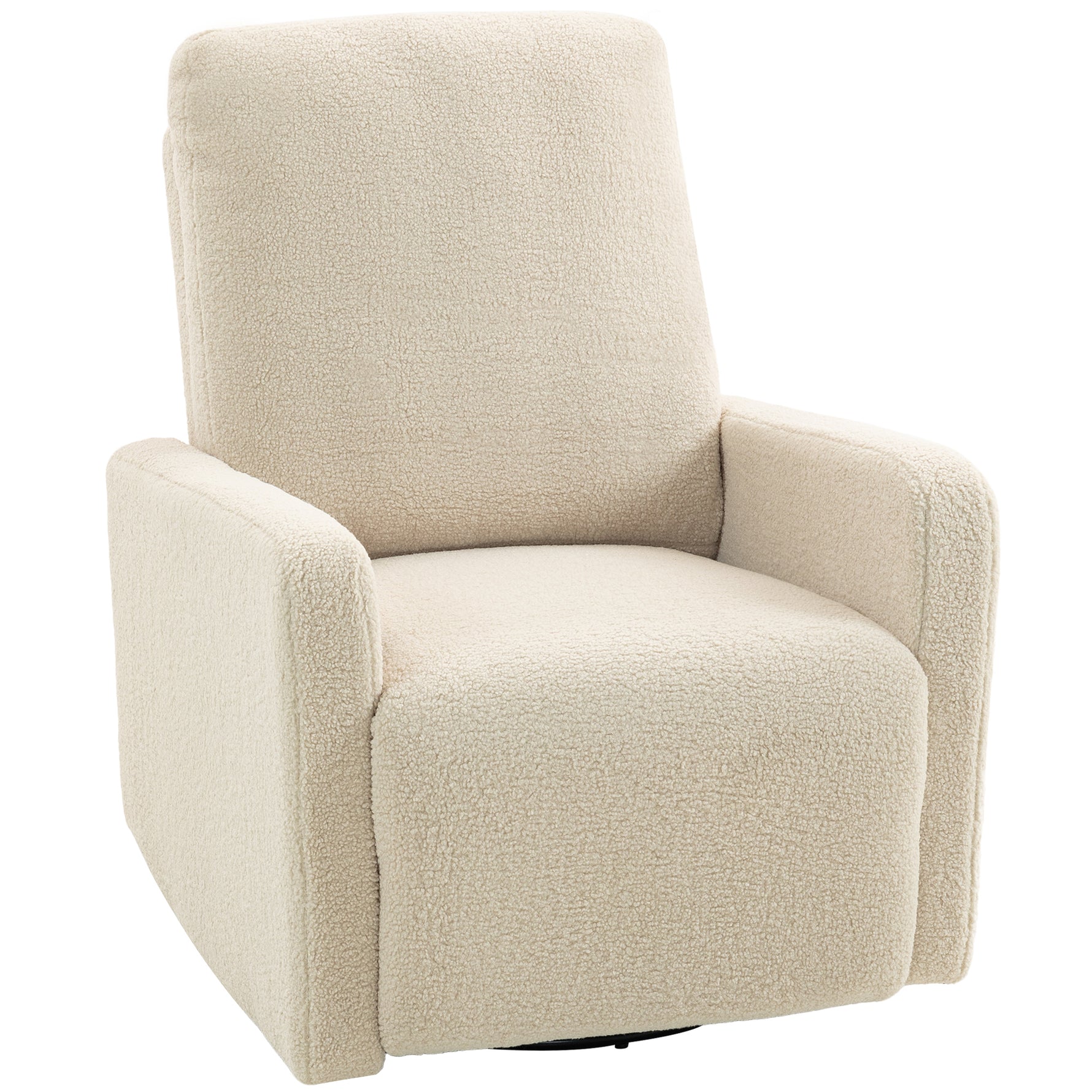Fauteuil inclinable, fauteuil de relaxation avec repose-pieds, pivotant à 360° et basculant, 76 x 94 x 100 cm, beige