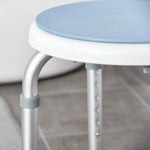 Tabouret de douche siège de douche antidérapant tabouret de bain hauteur réglable pivotant à 360° en aluminium