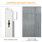 Lot de 2 barrières de sécurité barrière animaux rétractable automatique 1,15L x 0,83H m textilène acier  gris