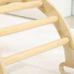 Arche escalade enfants bascule en bois d'intérieur pour garçons & filles, tout-petits de 18 à 48 mois, bois naturel