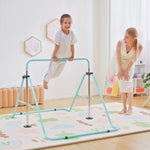 Barre fixe de gymnastique pour enfants pliante hauteur réglable de 88 à 128 cm vert